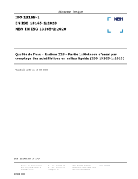 NBN EN ISO 13165-1:2020