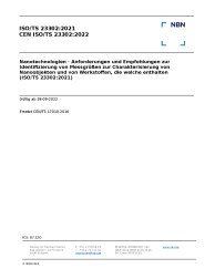 CEN ISO/TS 23302:2022