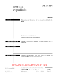 UNE-EN 10278:2000 (R2020)