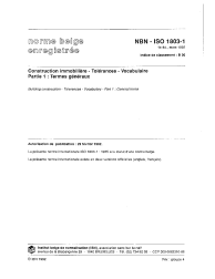 NBN ISO 1803-1:1992