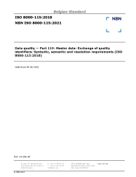 NBN ISO 8000-115:2021