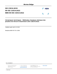 NBN EN ISO 21814:2022