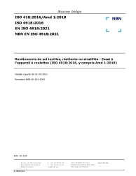 NBN EN ISO 4918:2021
