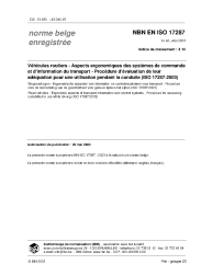 NBN EN ISO 17287:2003