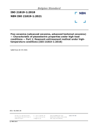 NBN ISO 21819-1:2021