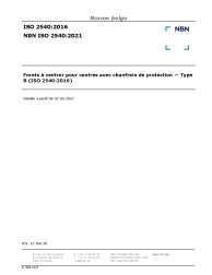 NBN ISO 2540:2021