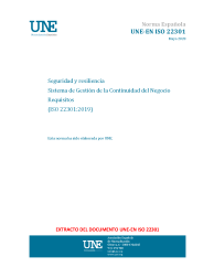 UNE-EN ISO 22301:2020