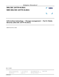 NBN ISO/IEC 24775-8:2021
