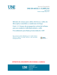 UNE-EN 60332-1-3:2005/A1:2016