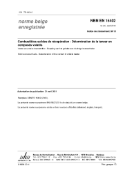 NBN EN 15402:2011
