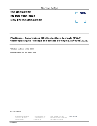 NBN EN ISO 8985:2022