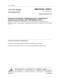 NBN EN ISO 11600/A1:2011