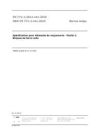 NBN EN 771-1+A1:2015