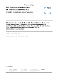 NBN EN ISO 25424:2019/A1:2022