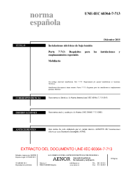 UNE-IEC 60364-7-713:2015 (R2021)