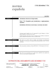 UNE-HD 60364-7-721:2011