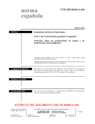 UNE-HD 60364-4-444:2013