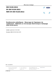 NBN EN ISO 9220:2022