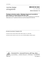 NBN EN ISO 9054:1999