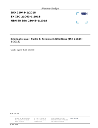 NBN EN ISO 21043-1:2018