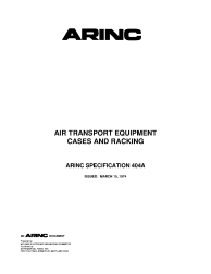 ARINC Specification 404A:1974