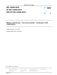 NBN EN ISO 13666:2019