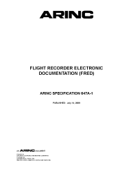 ARINC Specification 647A-1:2009
