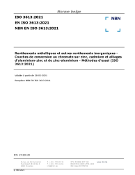 NBN EN ISO 3613:2021