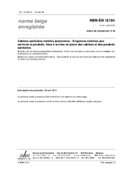 NBN EN 16194:2012