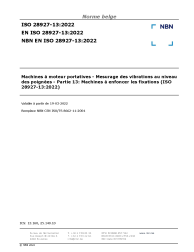 NBN EN ISO 28927-13:2022
