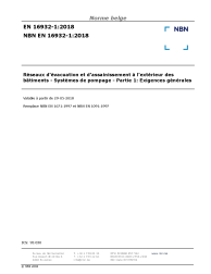 NBN EN 16932-1:2018