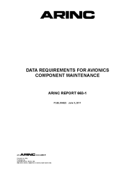 ARINC Report 663-1:2011