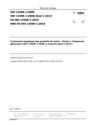 NBN EN ISO 13408-1:2015
