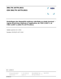 CEN ISO/TS 16775:2021