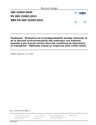 NBN EN ISO 22403:2021