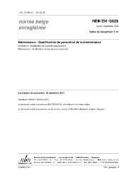 NBN EN 15628:2014