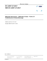 NBN EN 12697-27:2017
