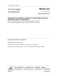 NBN EN 15331:2011