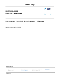 NBN EN 17666:2022