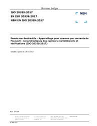 NBN EN ISO 20339:2017