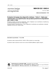 NBN EN ISO 10993-9:1999