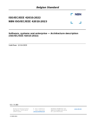 NBN ISO/IEC/IEEE 42010:2023
