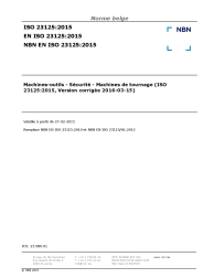 NBN EN ISO 23125:2015