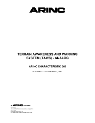 ARINC Characteristic 562:2001