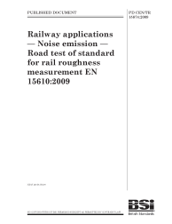 PD CEN/TR 15874:2009