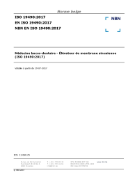 NBN EN ISO 19490:2017