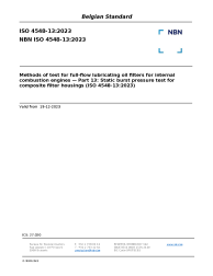 NBN ISO 4548-13:2023