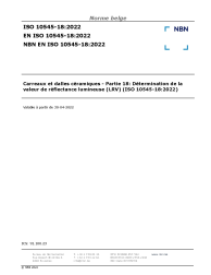 NBN EN ISO 10545-18:2022