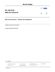 NBN EN 338:2016