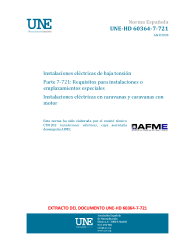 UNE-HD 60364-7-721:2020